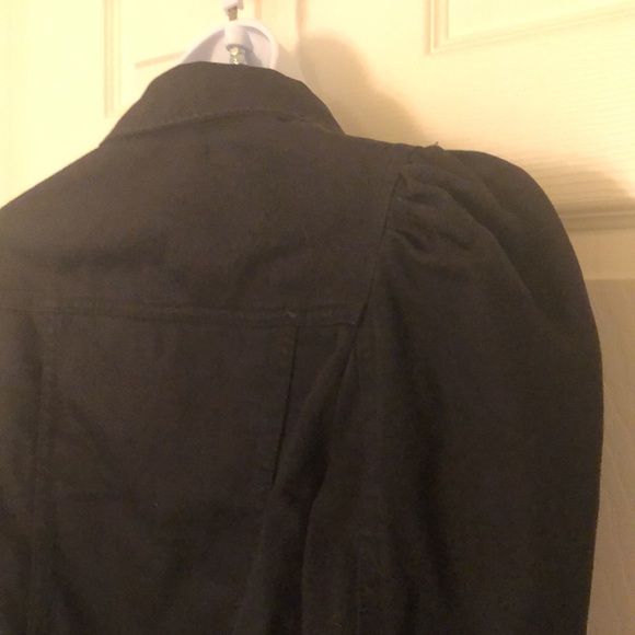 Puff Sleeve Black Denim Jean Jacket Forever 21 - Picture 13 of 16